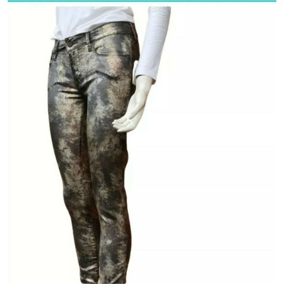 WOMENS Unisex MAVI Alexa Irridescent Skinny Jeans trousers Pant Size 8 Mid Rise - Picture 2 of 9